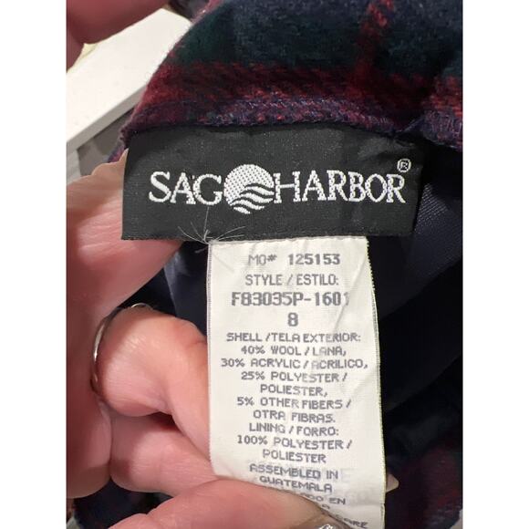 Vintage Sag Harbor size 8 wool blend plaid shorts - Picture 3 of 3